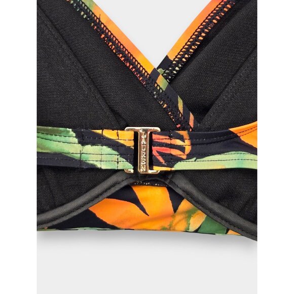 LAUREN RALPH LAUREN Midnight Tropical Surplice Underwire Padded Bikini Top 4 NWT - Picture 7 of 9
